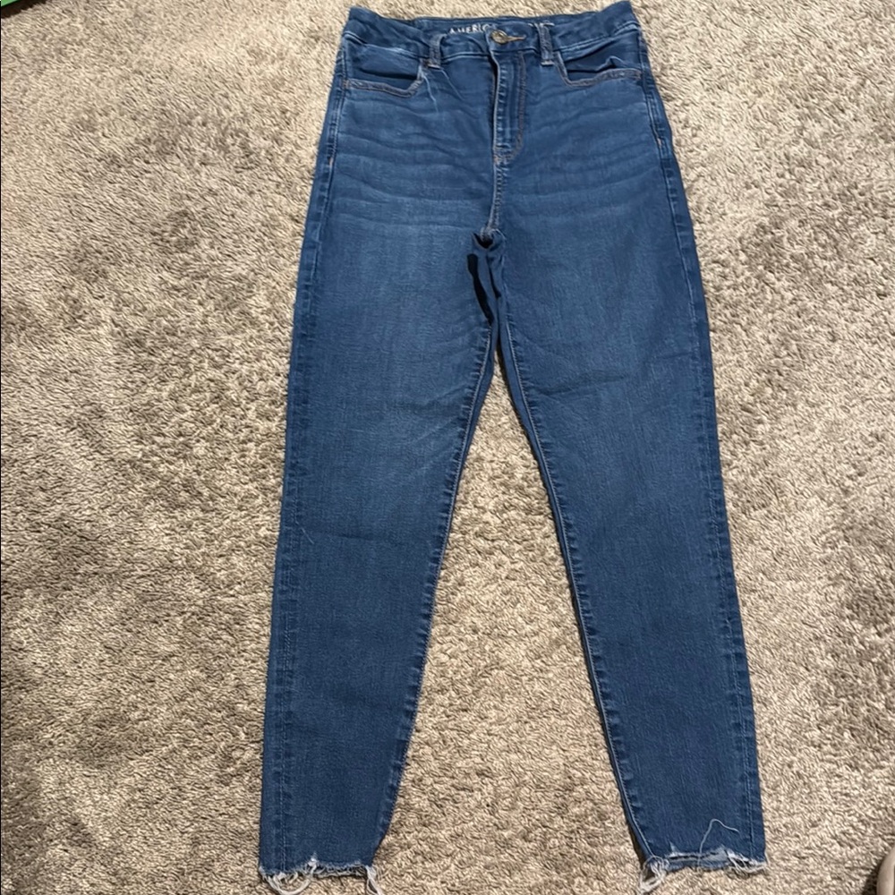 American Eagle Outfitters Dark Blue High Rise Jeans